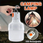 USB Rechargeable LED Camping Lantern with Hook for Outdoor Emergency and Portable Use