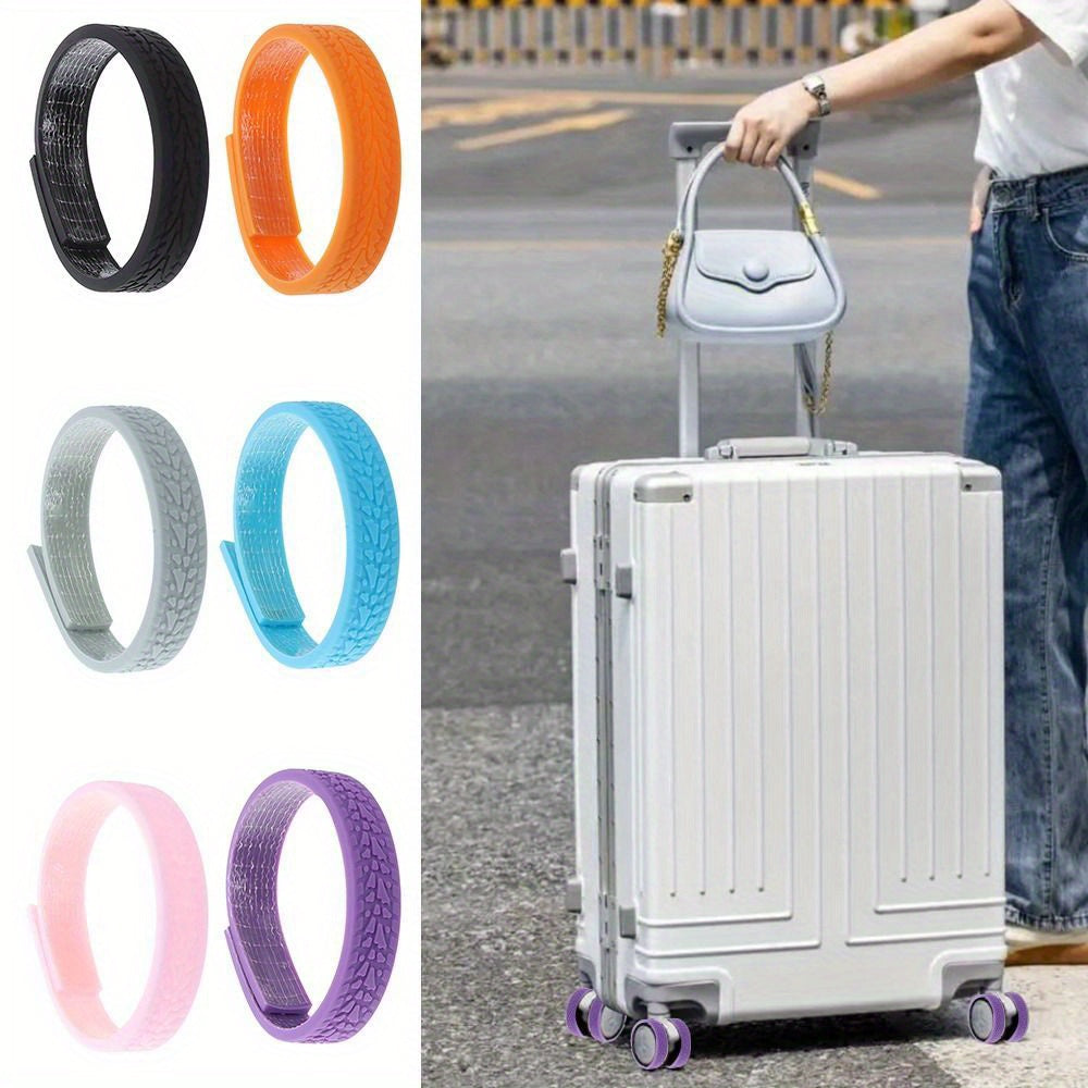 Protectores de ruedas de equipaje de silicona impermeables, duraderos y a prueba de polvo