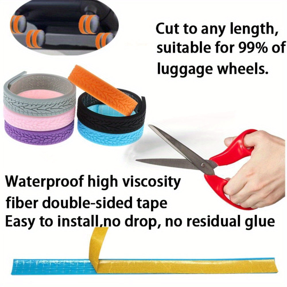 Protectores de ruedas de equipaje de silicona impermeables, duraderos y a prueba de polvo