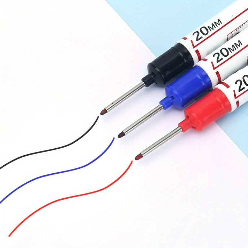 4 dona suv o'tkazmaydigan metall perforatsiya qalamlar to'plami, uzun niblar bilan, yog'och ishlov berish, hammom va bezak uchun mos, qora, ko'k, qizil va yashil ranglarda.