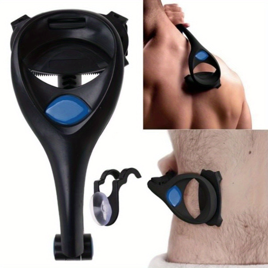 Men Back Shaver Set With Safety Blade Tech Ergonomic Handle Wet Dry Use