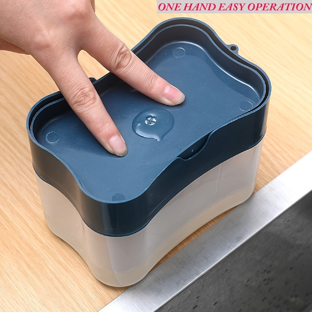 Gray Countertop Organizer with Dish Soap Pump and Sponge Holder