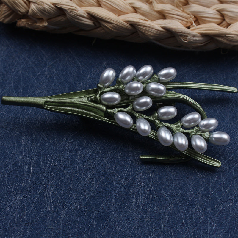 Rhinestone Plant Brooch for Women Jewelry Accessories for Apparel Purses Hats