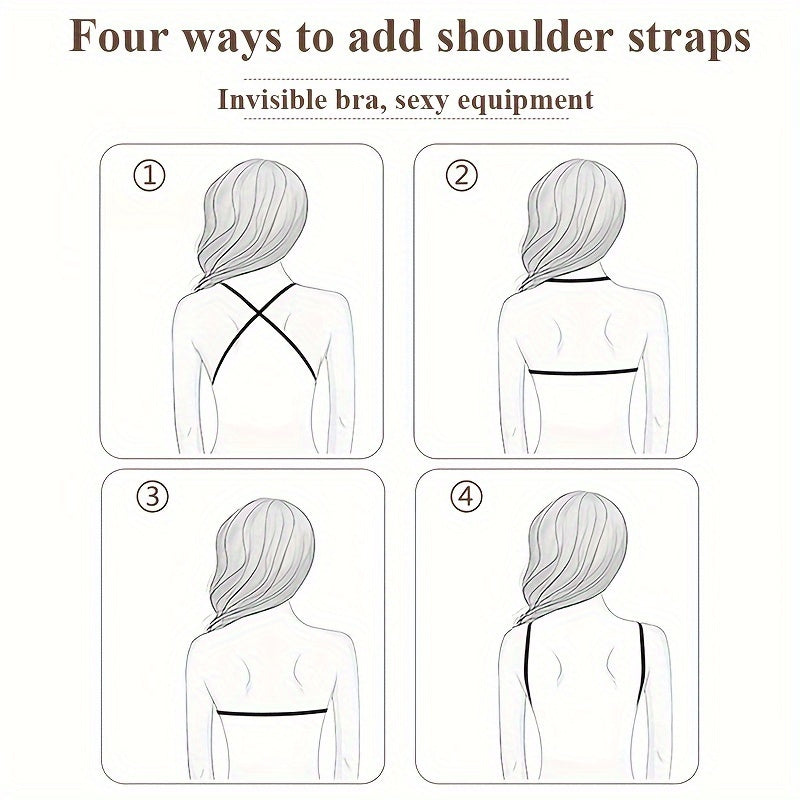 Women’s Silicone Strapless Self-Adhesive Push-Up Bra with Invisible Silicone Straps