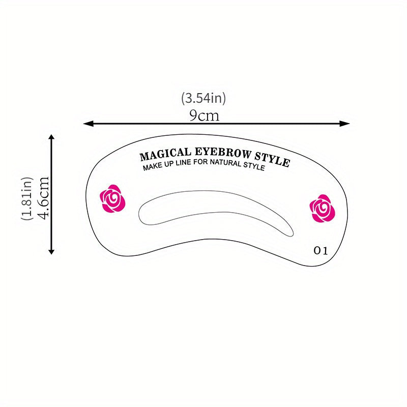 Набор многоразовых трафаретов для бровей на 24 шт. с инструментами для моделирования для начинающих