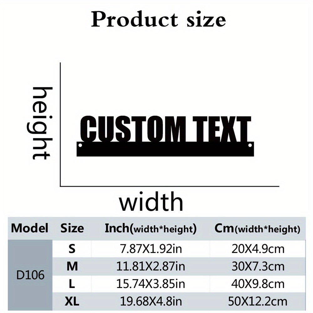 Handcrafted Custom Iron Name Wall Art Metal Decor for Home Office Porch