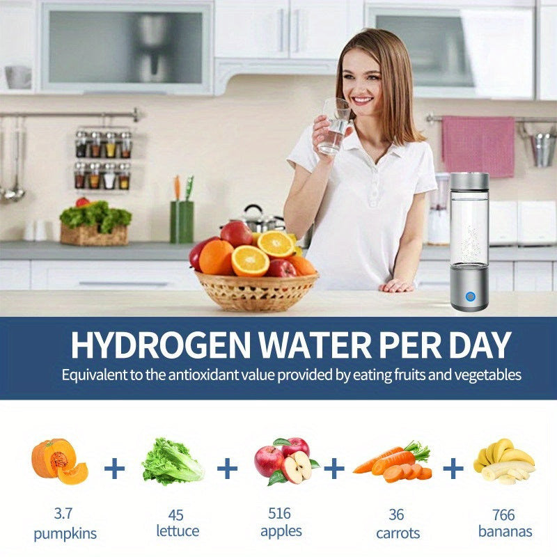 Portable Hydrogen Water Cup for Beauty and Health Rechargeable USB Charging