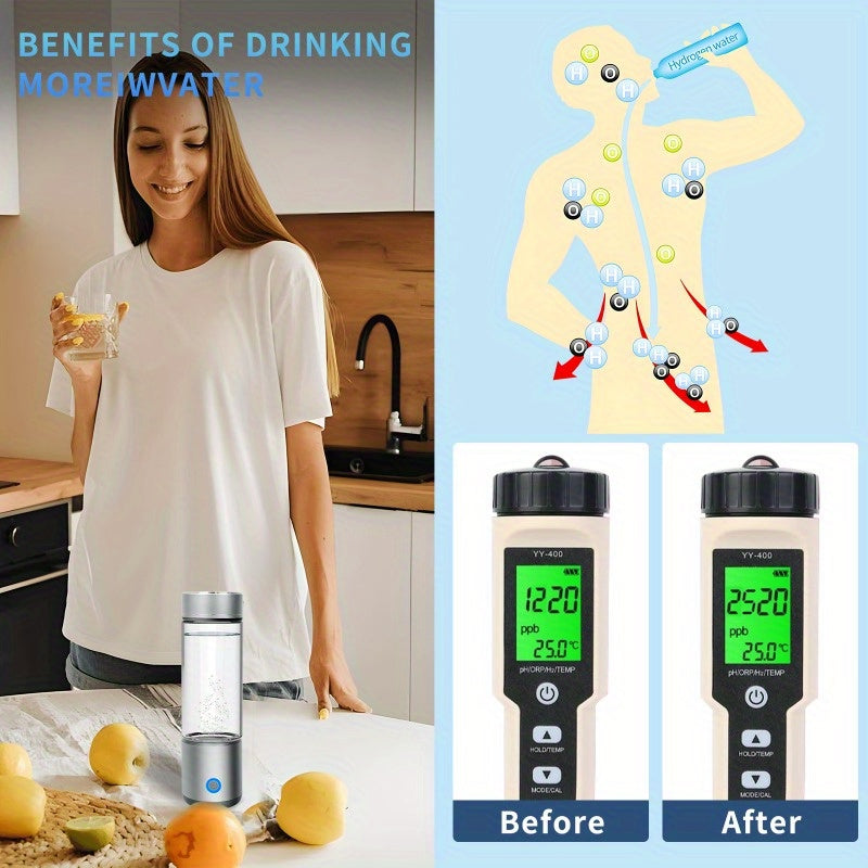 Portable Hydrogen Water Cup for Beauty and Health Rechargeable USB Charging