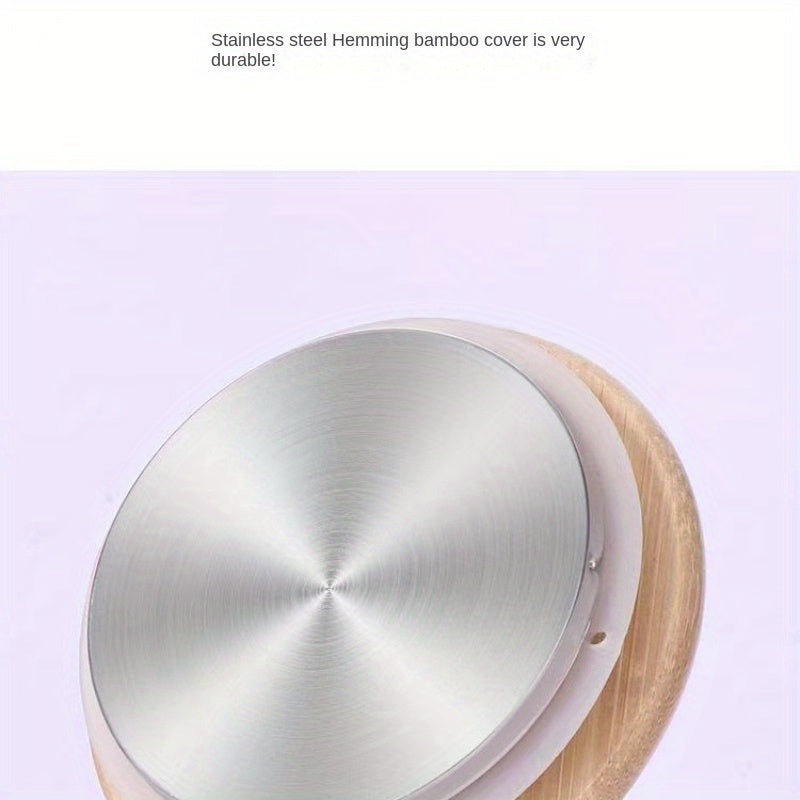 Tetera de vidrio de 1L con tapa de bambú y filtro de acero inoxidable para té e infusiones