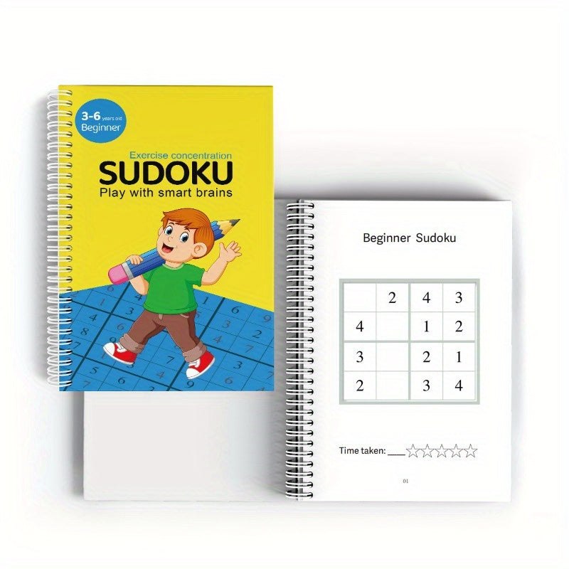 Themed Sudoku Puzzle Book for Kids Ages 3-6 Educational Brain Teasers