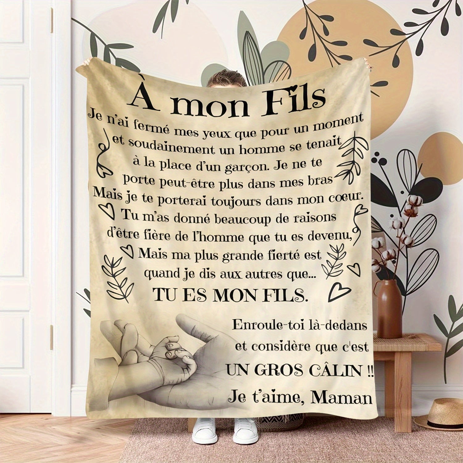 Kids Boy French Flannel Blanket Cozy Bed Gift