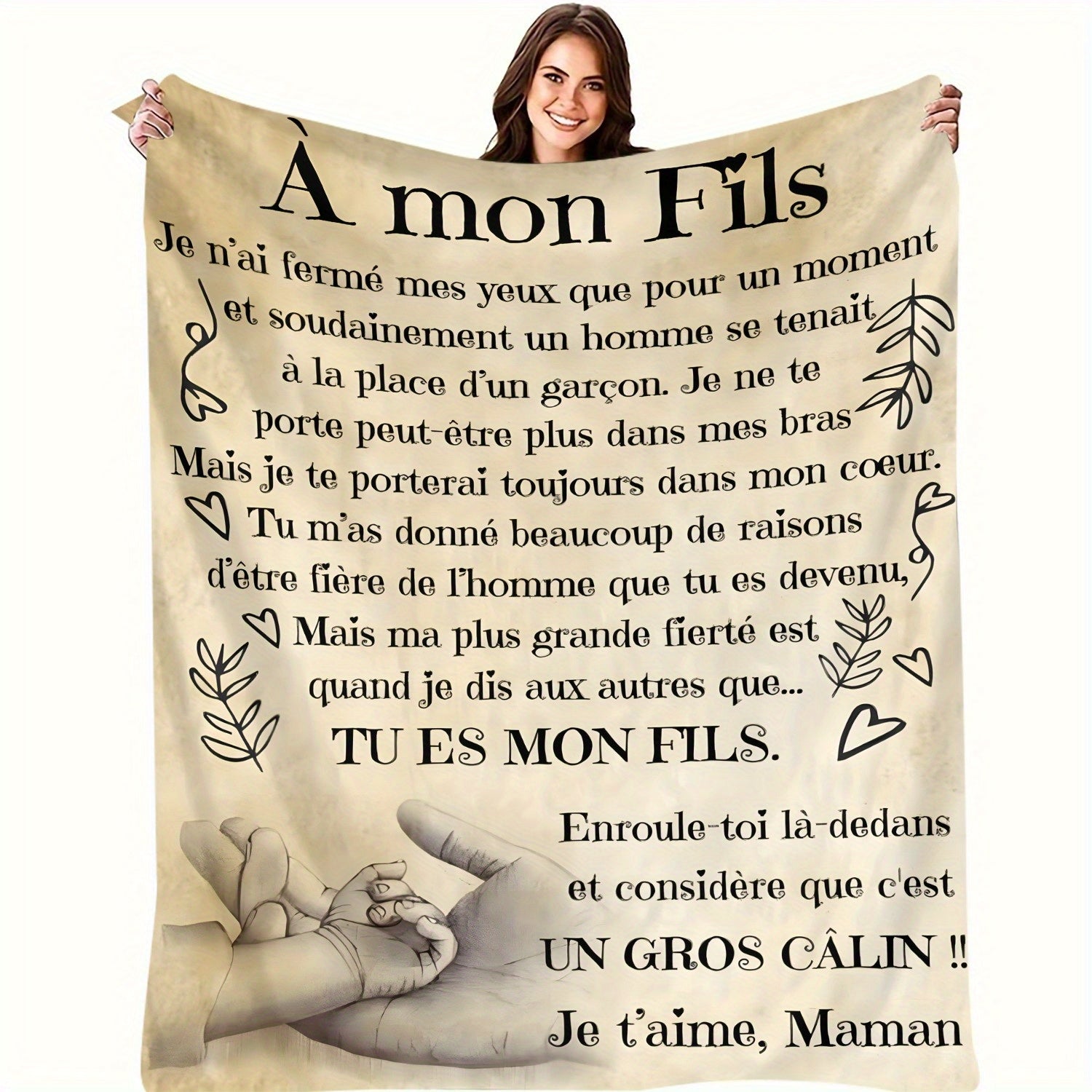 Kids Boy French Flannel Blanket Cozy Bed Gift