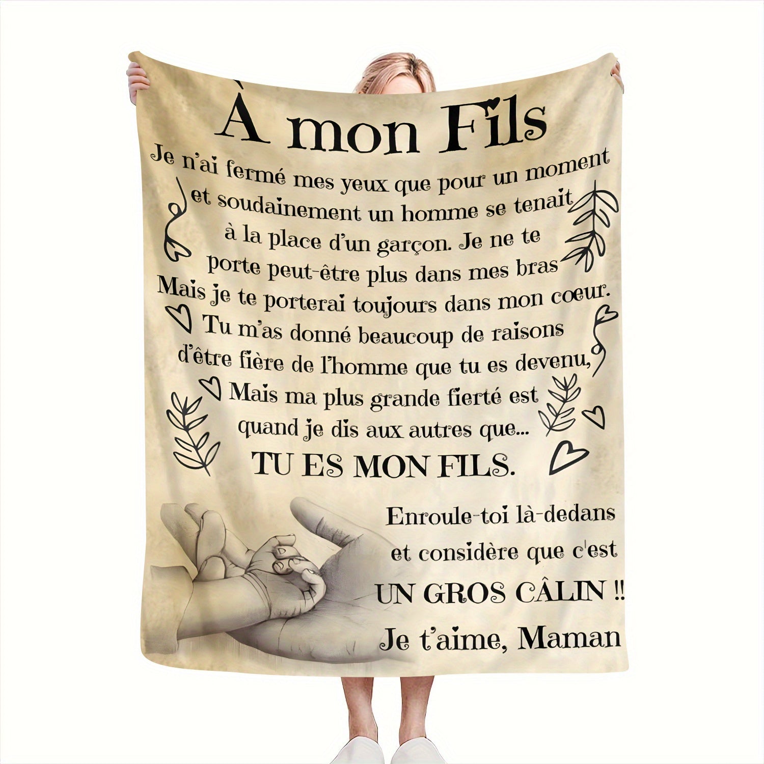 Kids Boy French Flannel Blanket Cozy Bed Gift