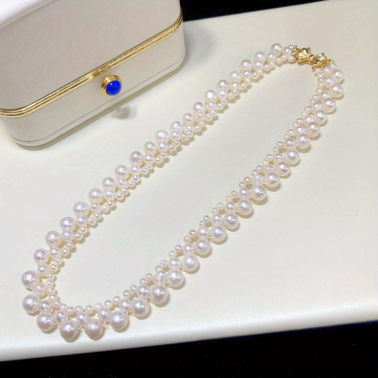 Freshwater Pearl Layered Necklace for Women Elegant Jewelry for Weddings Birthdays Valentine’s Day