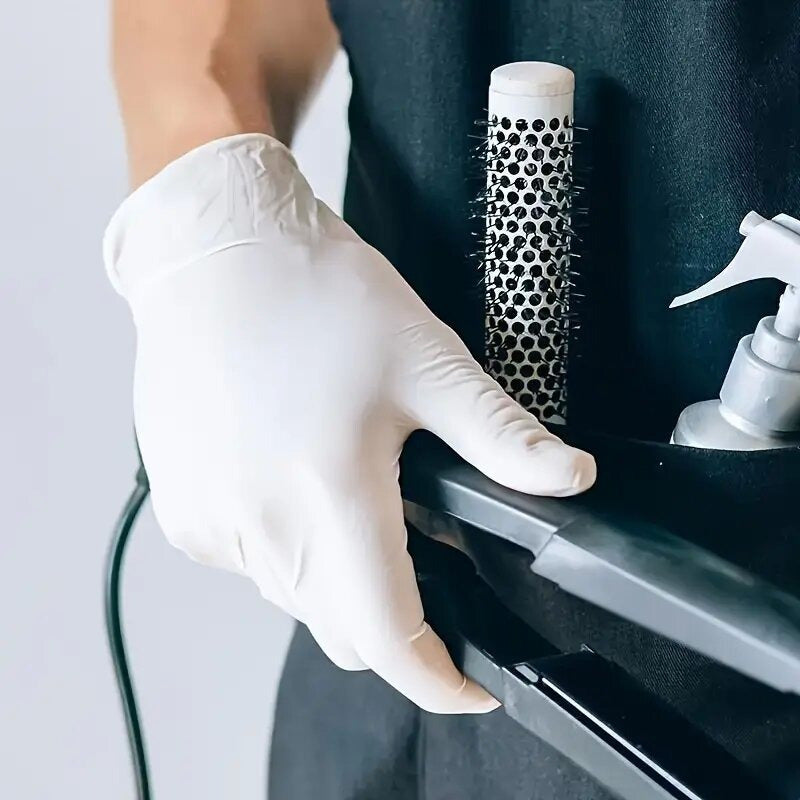 Disposable Nitrile Household White Gloves for Food Processing and Cleaning Pack of 50 or 100