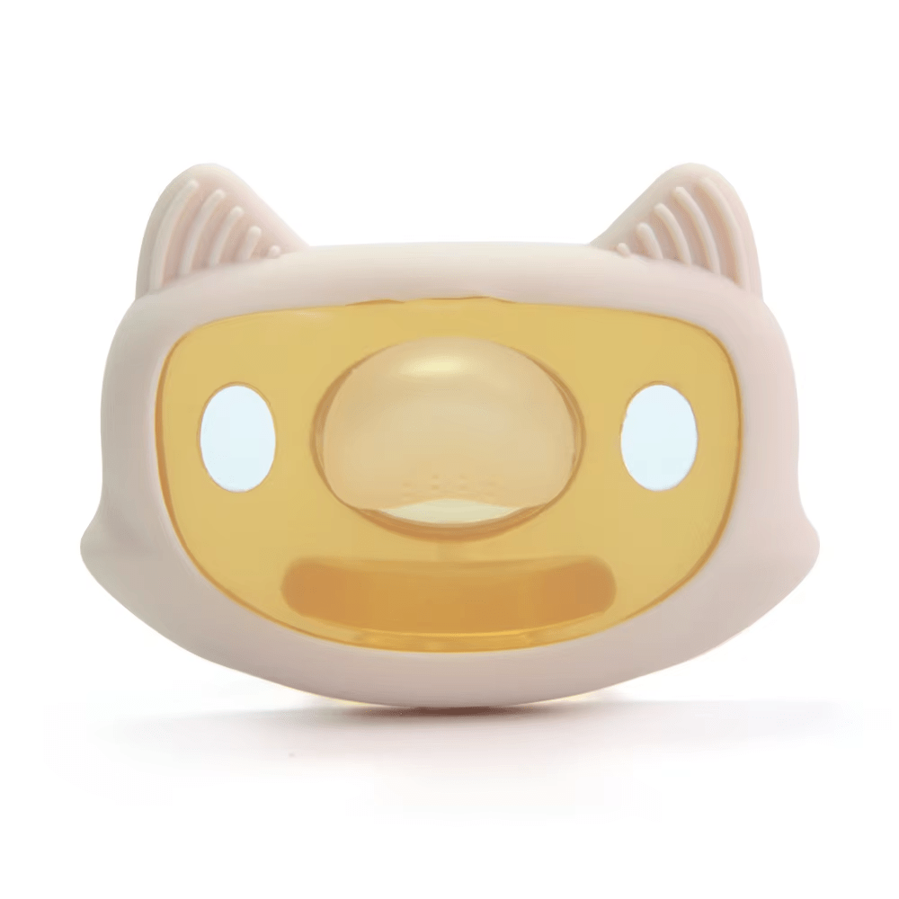 Pack de 2 chupetes de silicona para bebés para recién nacidos e infantes, forma de gato suave