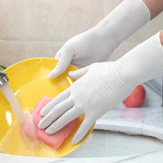 Disposable Nitrile Household White Gloves for Food Processing and Cleaning Pack of 50 or 100