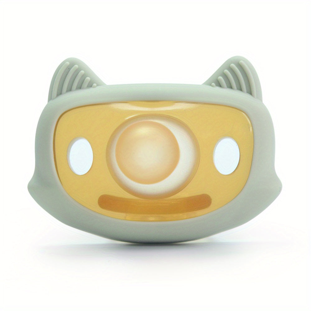 Pack de 2 chupetes de silicona para bebés para recién nacidos e infantes, forma de gato suave