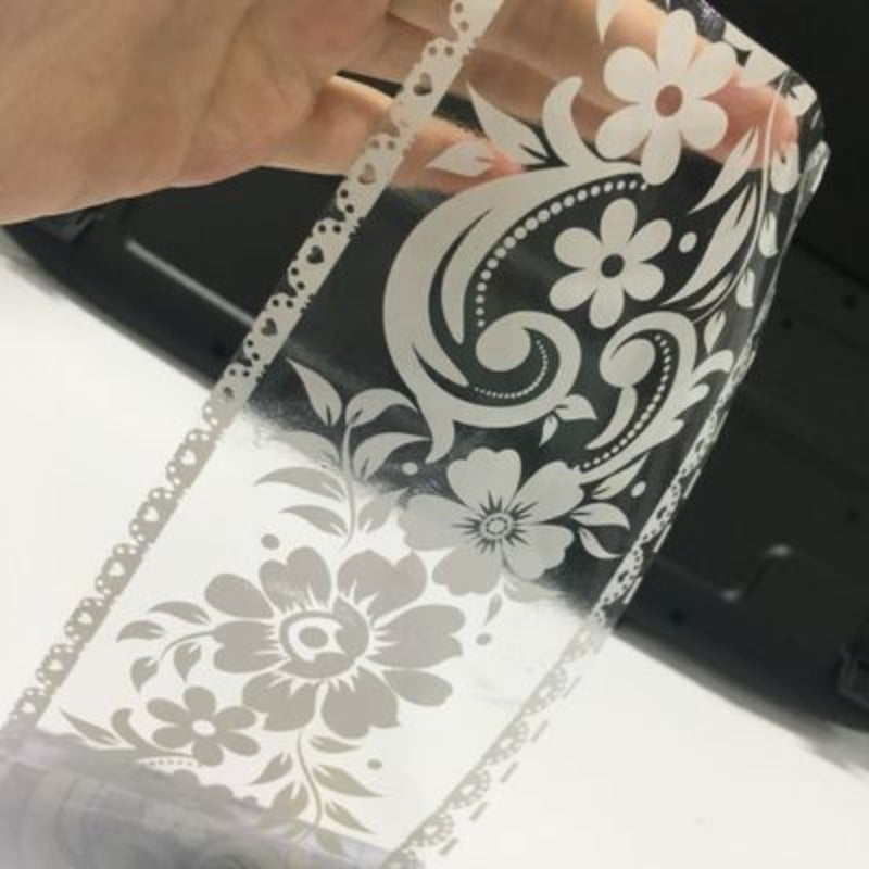 Self-Adhesive PVC Lace Pattern Window Film Roll for Glass Mirror Decoration