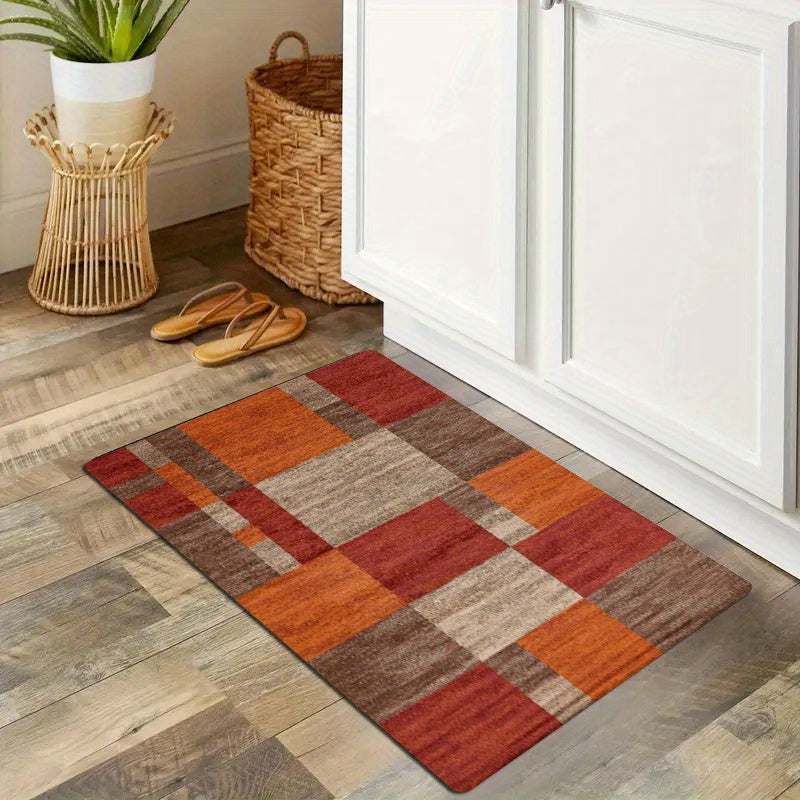 Geometric Area Rug Non-Slip Water-Resistant Stain-Resistant for Living Room Bedroom