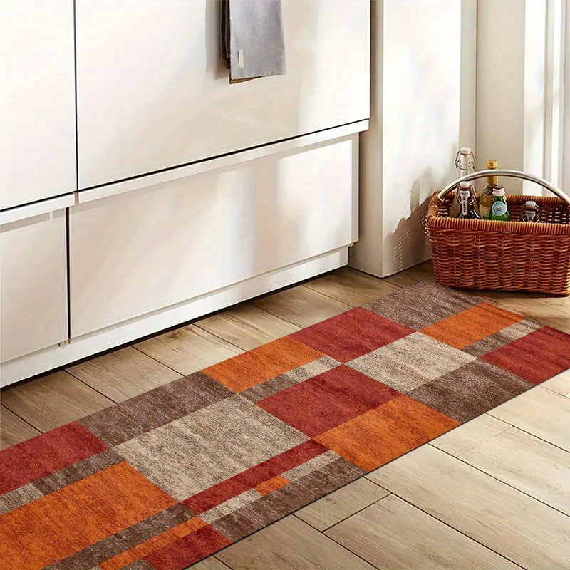Geometric Area Rug Non-Slip Water-Resistant Stain-Resistant for Living Room Bedroom