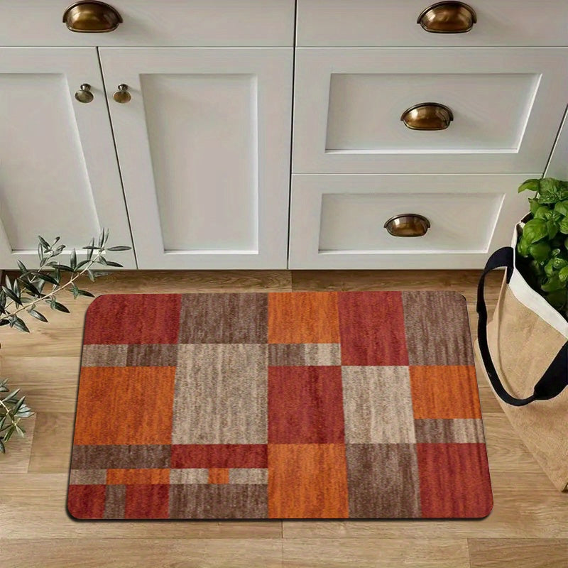 Geometric Area Rug Non-Slip Water-Resistant Stain-Resistant for Living Room Bedroom
