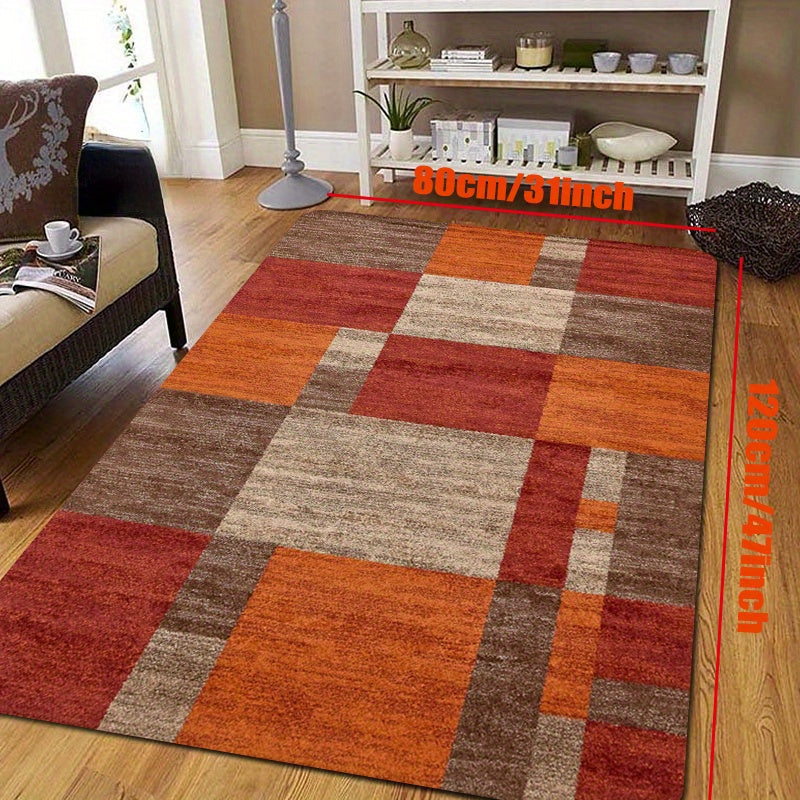 Geometric Area Rug Non-Slip Water-Resistant Stain-Resistant for Living Room Bedroom