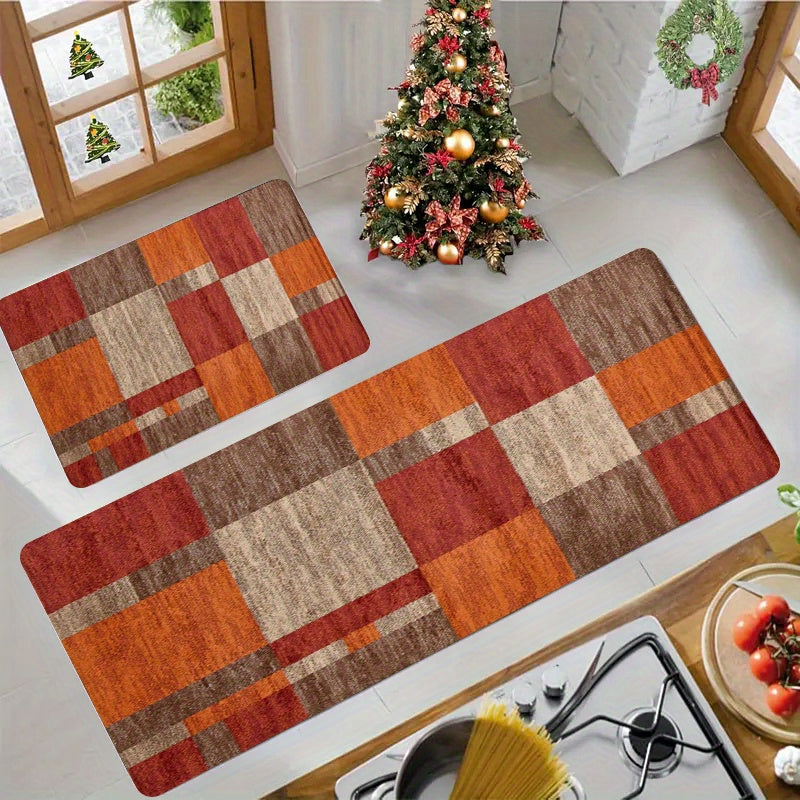Geometric Area Rug Non-Slip Water-Resistant Stain-Resistant for Living Room Bedroom