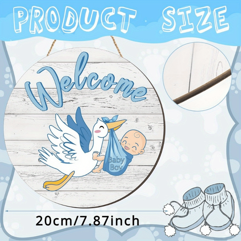Ручная работа деревянный приветственный знак для мальчиков, идеально подходит для детской комнаты или двери больницы. Очаровательный декор для раскрытия пола, отличная идея для подарка.