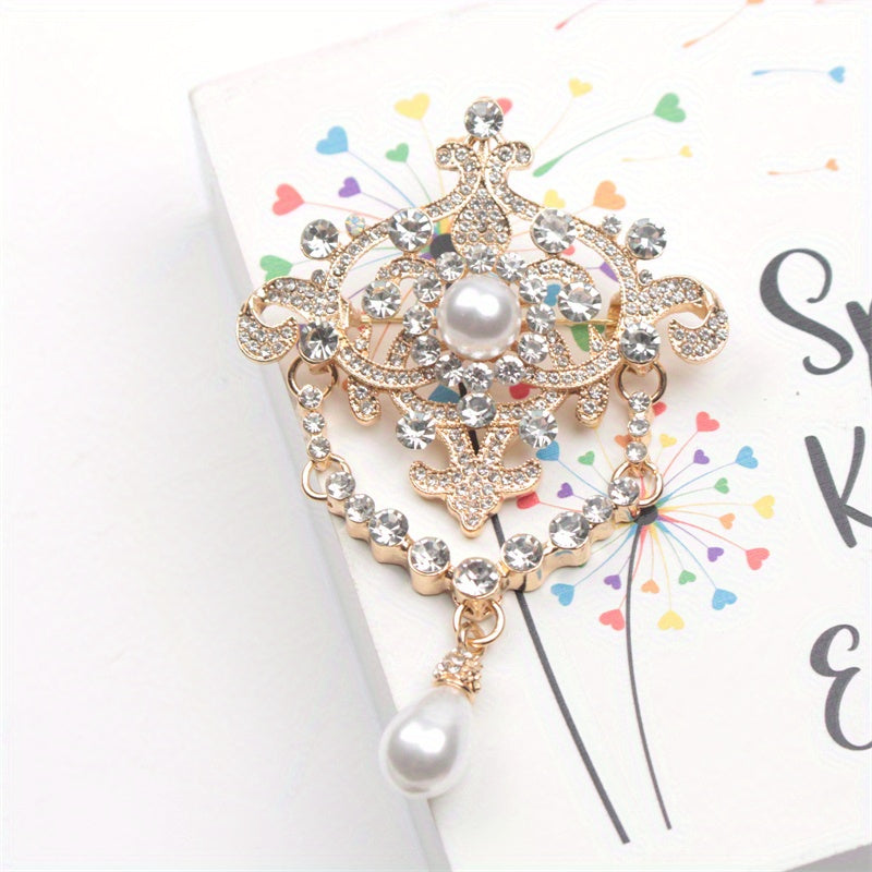 Опулентная брошь с кисточкой из страз: Изысканные аксессуары нового века для женщин - Идеальный подарок для знаковых событий