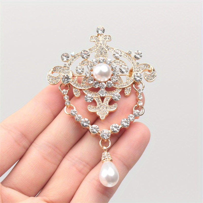 Опулентная брошь с кисточкой из страз: Изысканные аксессуары нового века для женщин - Идеальный подарок для знаковых событий