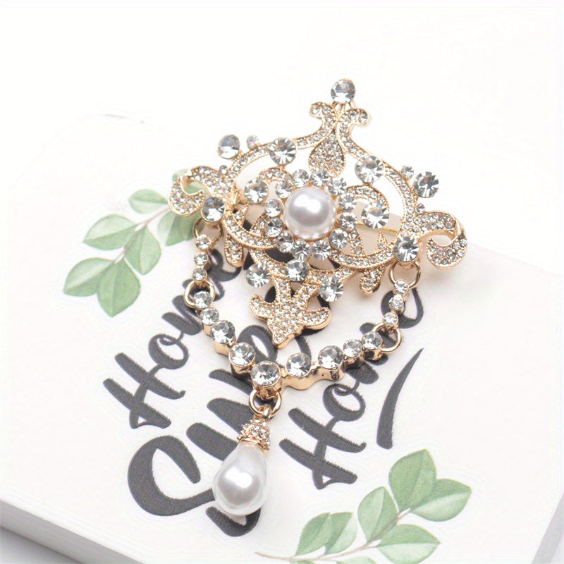 Опулентная брошь с кисточкой из страз: Изысканные аксессуары нового века для женщин - Идеальный подарок для знаковых событий