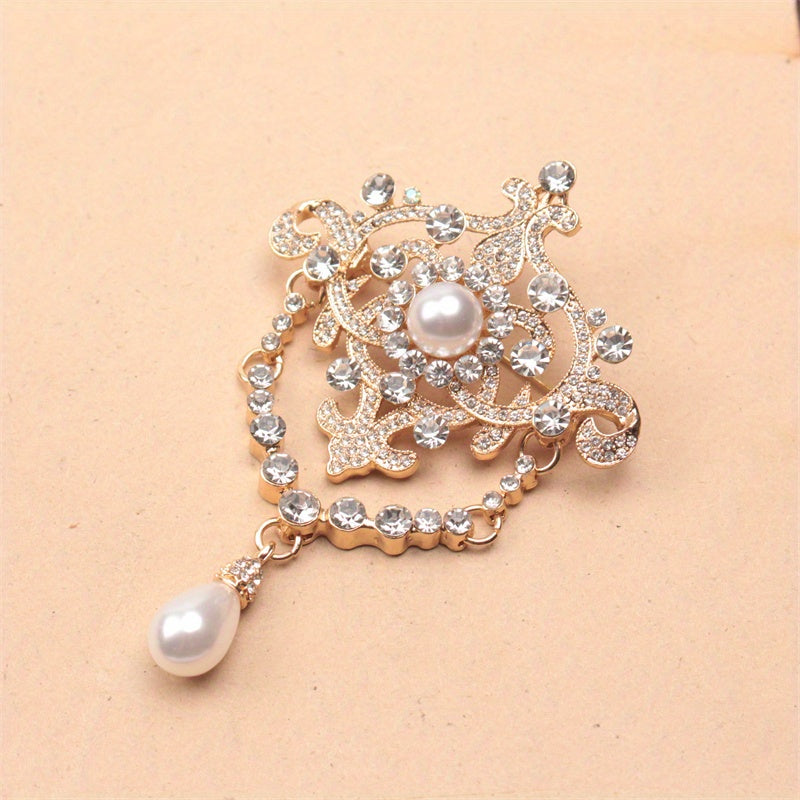 Опулентная брошь с кисточкой из страз: Изысканные аксессуары нового века для женщин - Идеальный подарок для знаковых событий