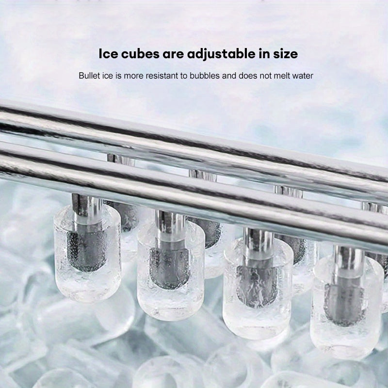 Настольный ледогенератор с автоматической очисткой, портативный, с 2 размерами льда для кухни и бара