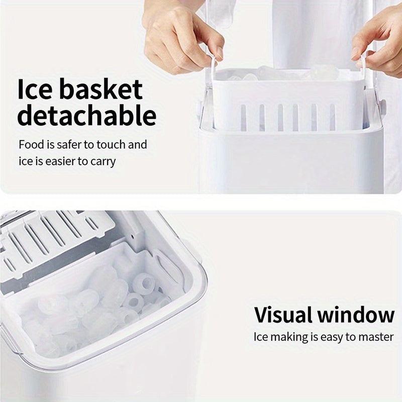 Настольный ледогенератор с автоматической очисткой, портативный, с 2 размерами льда для кухни и бара