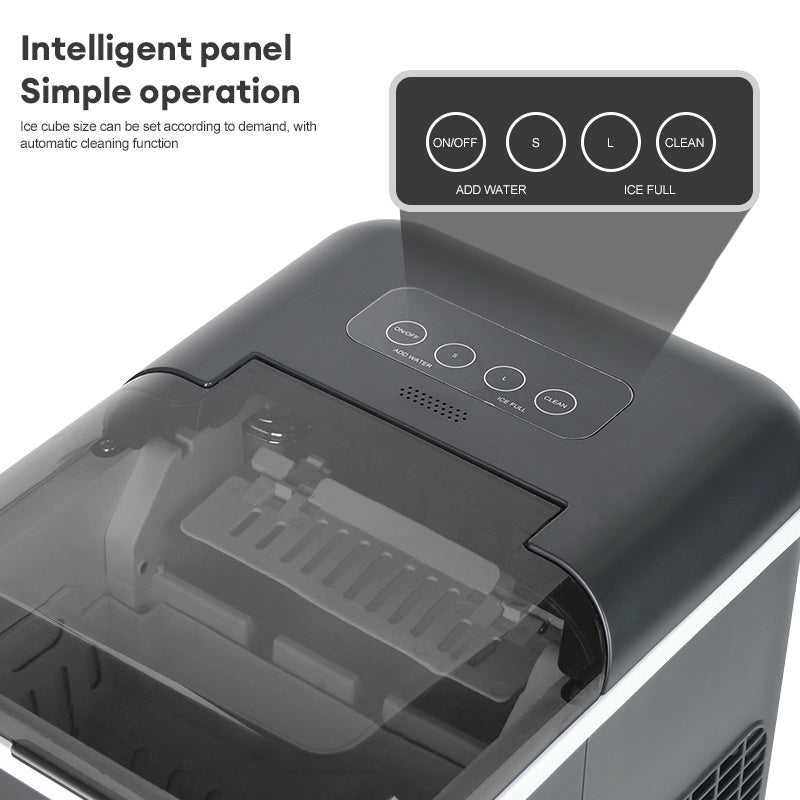 Настольный ледогенератор с автоматической очисткой, портативный, с 2 размерами льда для кухни и бара