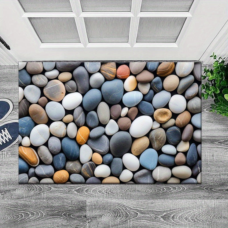 Jonli rangli tosh naqshli gilam, suv o'tkazmaydigan, sirg'alishga qarshi, oson tozalash uchun yashash xonasi, yotoqxona, korridor