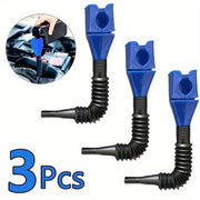 3Pcs Telescopic Plastic Funnels for Motorcycle Car Engine Oil Gasoline Transfer