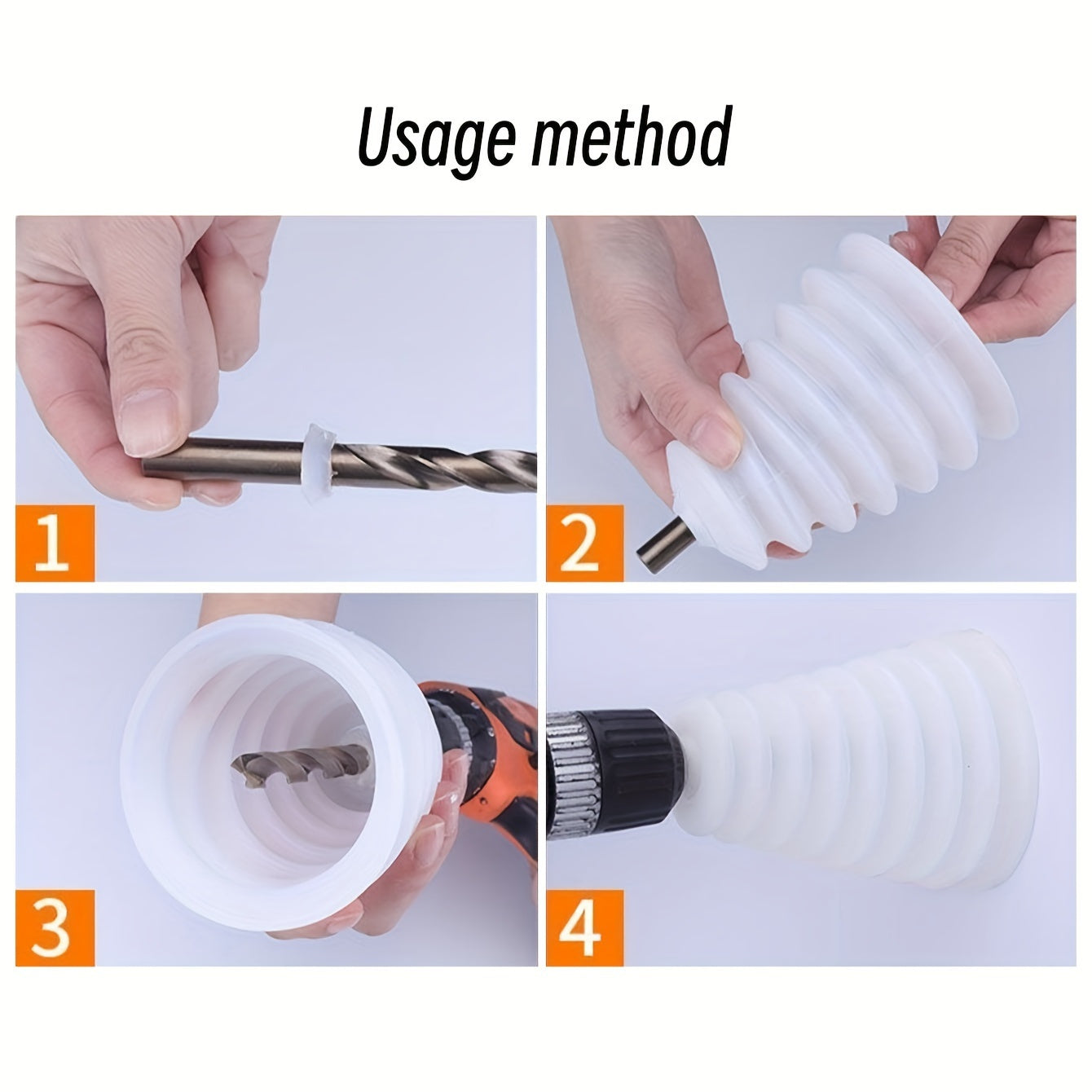 Cordless Hammer Drill Dust Collector Cover 3-Pack Plastic Dust Guard for Wall Drilling