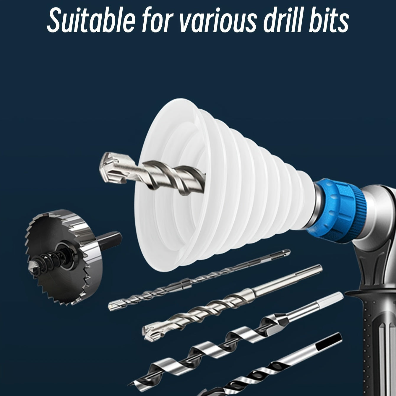 Cordless Hammer Drill Dust Collector Cover 3-Pack Plastic Dust Guard for Wall Drilling