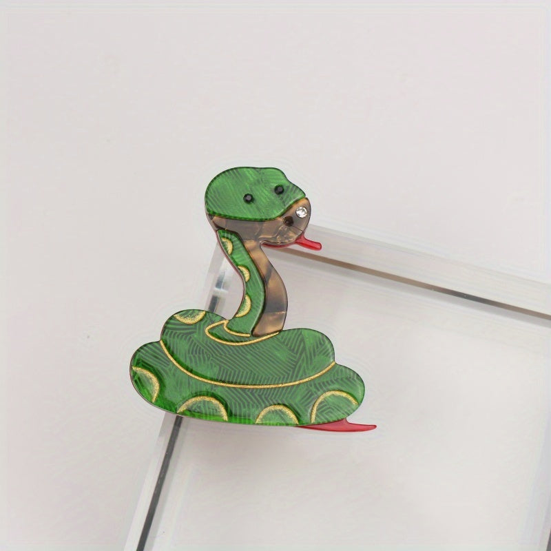 Kiyim uchun shirin ilon brosh, rhinestones va marjonlar bilan bezatilgan zargarlik buyumlari