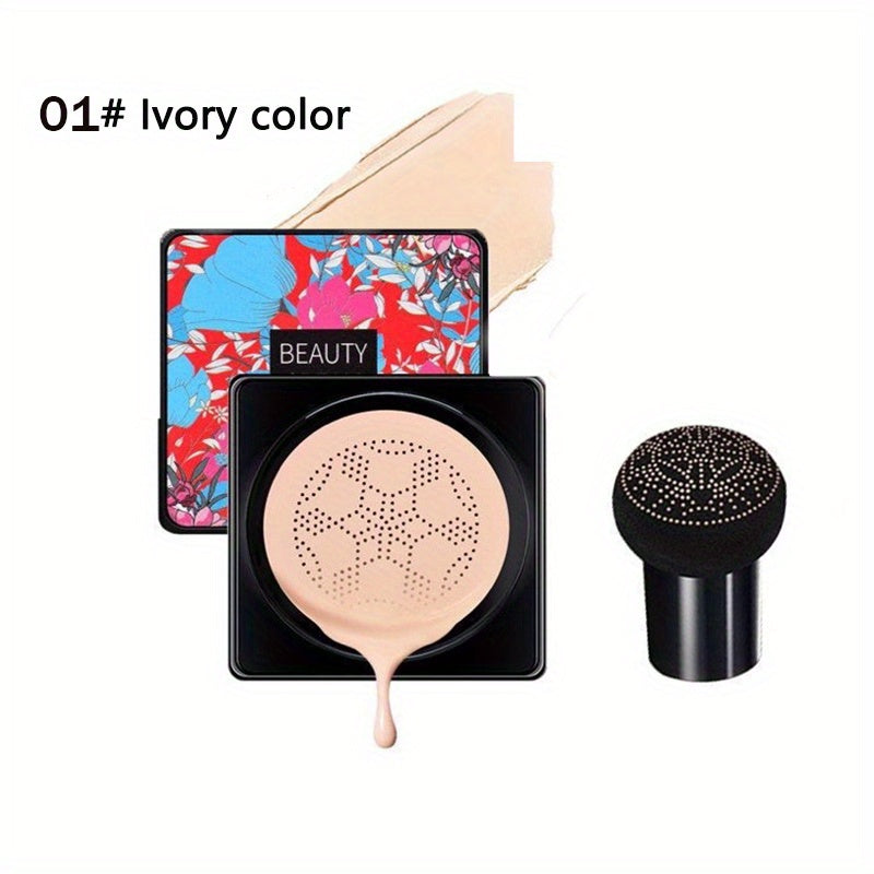 Crema CC de doble tono de hongo para mujer, control de grasa, acabado mate natural, hidratante