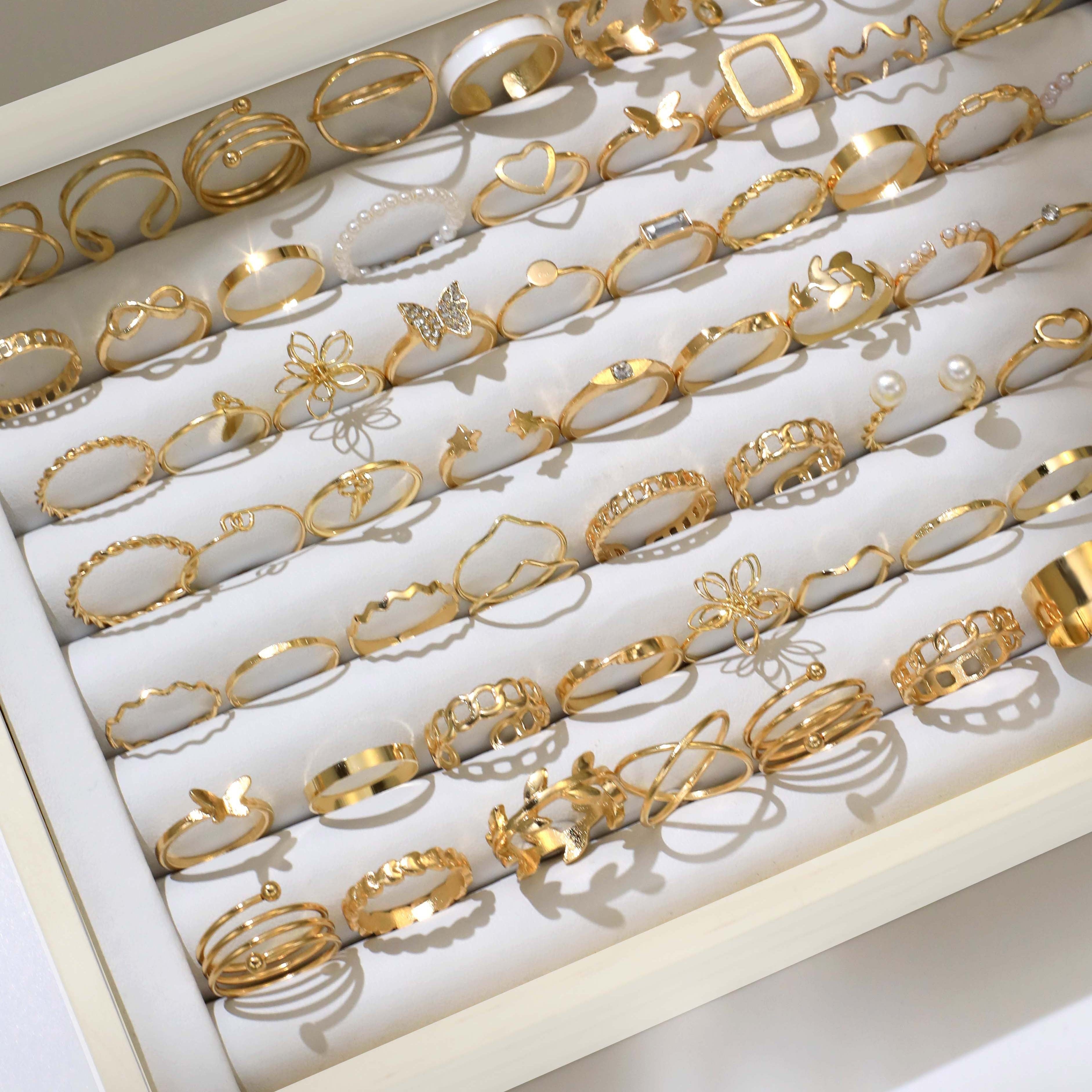 66 ta ayollar uchun gullar va kapalaklar bilan to'plamli zargarlik buyumlari, kundalik kiyim va bayramlar uchun