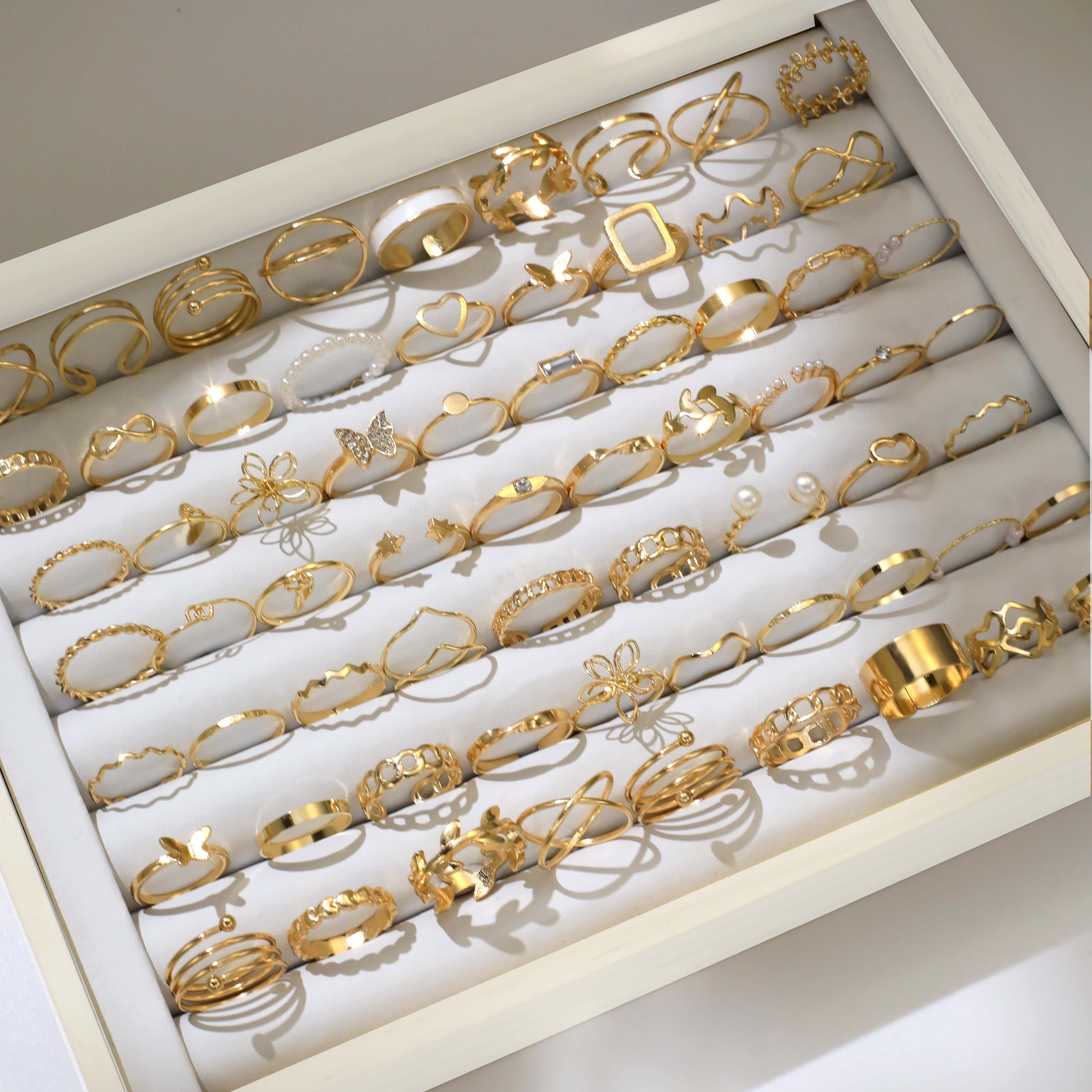 66 ta ayollar uchun gullar va kapalaklar bilan to'plamli zargarlik buyumlari, kundalik kiyim va bayramlar uchun