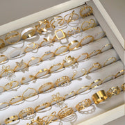 66 ta ayollar uchun gullar va kapalaklar bilan to'plamli zargarlik buyumlari, kundalik kiyim va bayramlar uchun