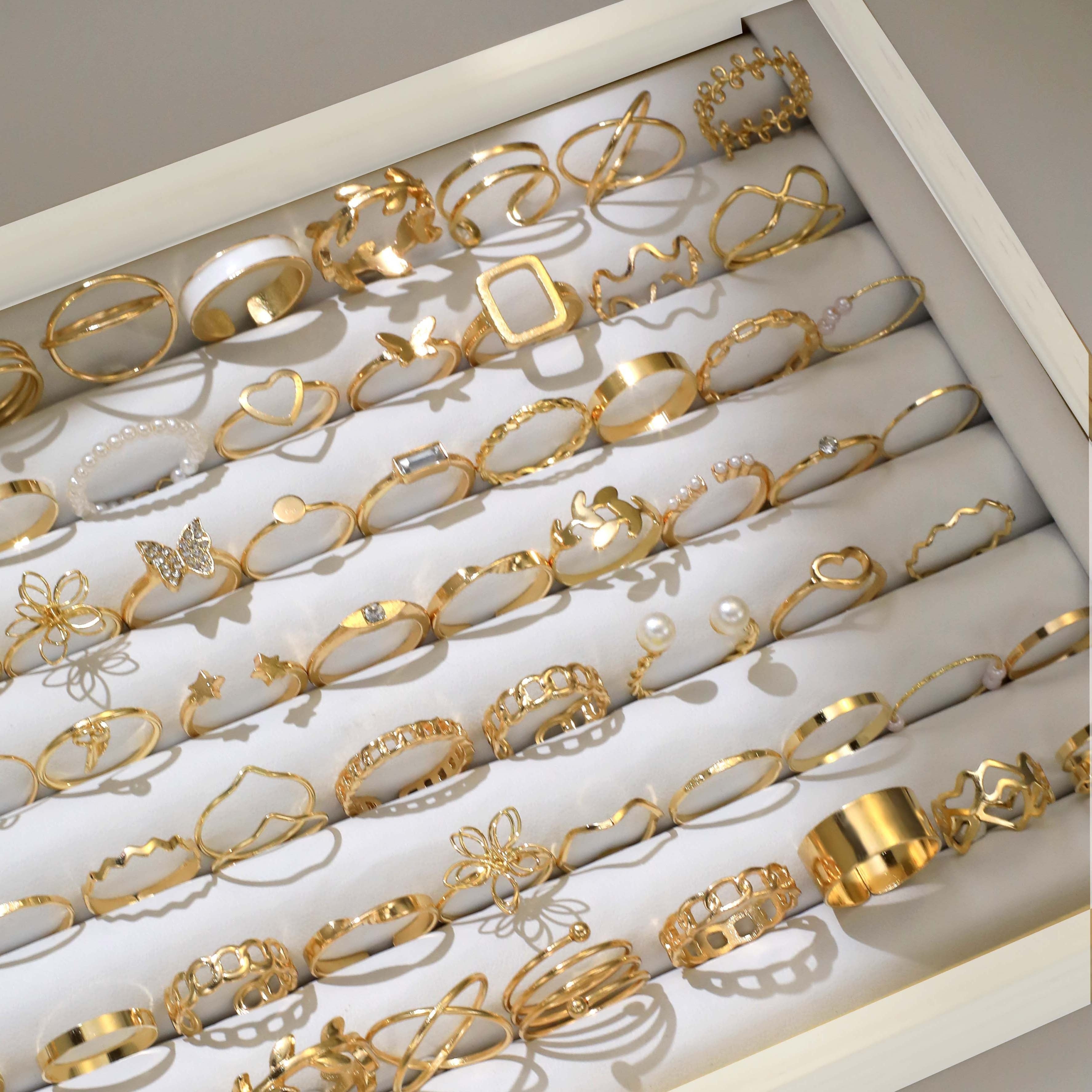 66 ta ayollar uchun gullar va kapalaklar bilan to'plamli zargarlik buyumlari, kundalik kiyim va bayramlar uchun