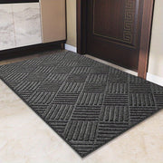 Rubber Door Mat for Entrance Non-Slip Indoor Foyer Floor Protector