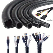 3m Black Polyethylene Wire Loom Conduit Split Tubing for Automotive Use
