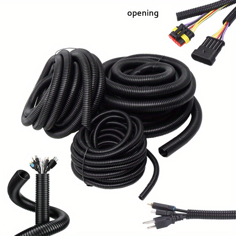 3m Black Polyethylene Wire Loom Conduit Split Tubing for Automotive Use