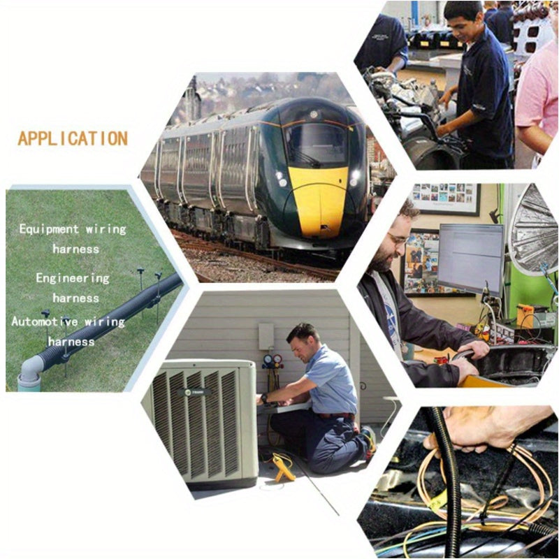 3m Black Polyethylene Wire Loom Conduit Split Tubing for Automotive Use